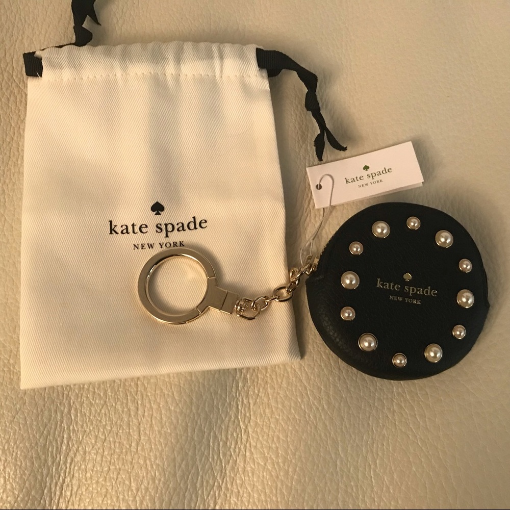 KATE SPADE Pearl Coin Purse Key FOB